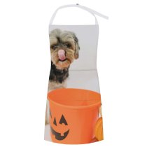 yanfind Custom aprons Adorable Autumn Bucket Calm Carefree Comfort Curious Cute Dog Fall Fluff Friendly white white-style1 70×80cm