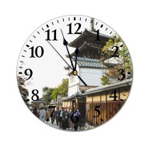 yanfind Fashion PVC Wall Clock Architecture Attract Authentic Buddhism Capture Construction Destination East Eastern Ethnic Mute Suitable Kitchen Bedroom Decorate Living Room