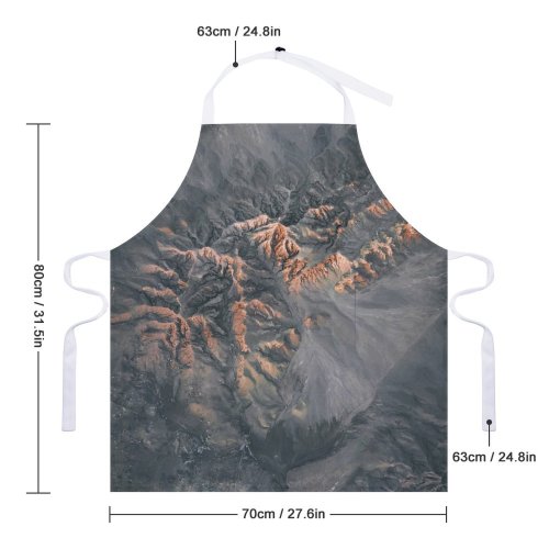 yanfind Custom aprons Abandoned Aerial Aged Altitude Arid Breathtaking Calm Cliff Desert Destination Drone Dry white white-style1 70×80cm