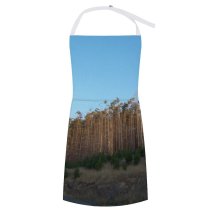yanfind Custom aprons Newzealand Landscape Trees Woods Road Roadside Grass Plants Sky Tall Asphalt white white-style1 70×80cm