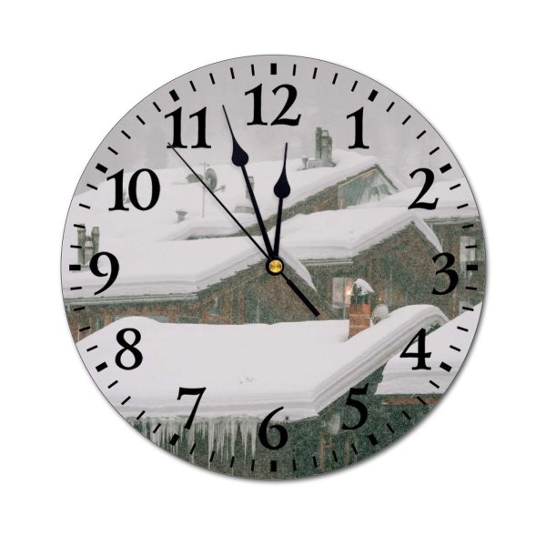 yanfind Fashion PVC Wall Clock Accommodation Aged Architecture Building City Cottage Country Countryside Daytime District Dwell Exterior Mute Suitable Kitchen Bedroom Decorate Living Room