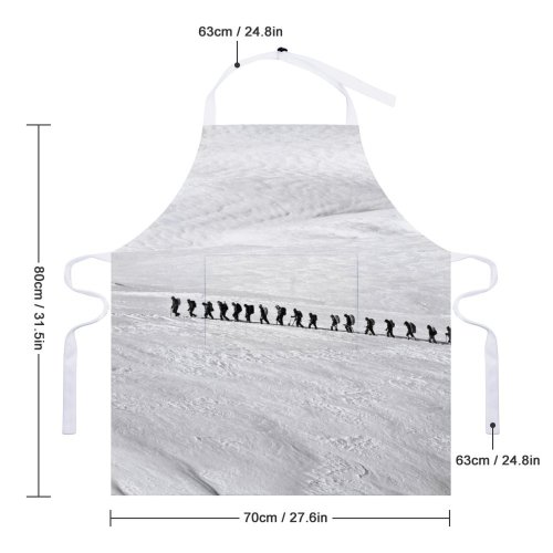 yanfind Custom aprons Adventure Freezing Frozen Hiking Mountaineer Outdoors Snow Trekking Winter white white-style1 70×80cm