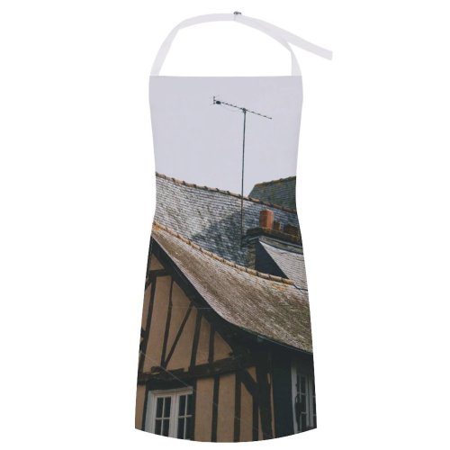 yanfind Custom aprons Aged Antenna Architecture Building Chimney Cloudy Complex Construction Space Daytime District Dwell white white-style1 70×80cm