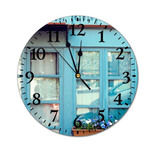 yanfind Fashion PVC Wall Clock Architecture Bloom Building Cement City Classic Construction Decor Decoration Design District Mute Suitable Kitchen Bedroom Decorate Living Room