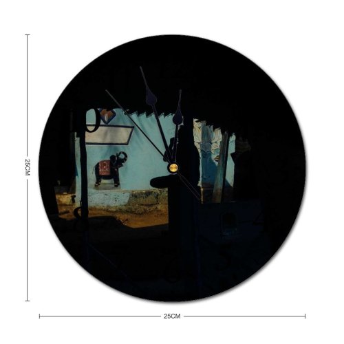 yanfind Fashion PVC Wall Clock Boredom Calm Cottage Mouth Dark Decay Demolish Dwell Exhaust Exhausted Fatigue Fist Mute Suitable Kitchen Bedroom Decorate Living Room