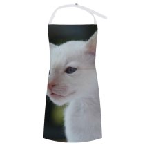 yanfind Custom aprons Adorable Cat Cute Kitten Macro Pet white white-style1 70×80cm