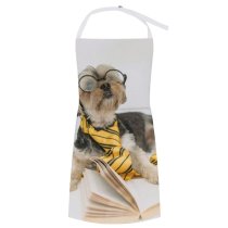 yanfind Custom aprons Adorable Blurred Calm Dog Fiction Fluff Time Friendly Fur Glasses Innocent white white-style1 70×80cm