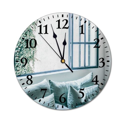 yanfind Fashion PVC Wall Clock Apartment Blurred Calm Clean Climb Comfort Contemporary Space Couch Cozy Cushion Daylight Mute Suitable Kitchen Bedroom Decorate Living Room
