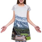 yanfind Custom aprons Architecture Breathtaking Calm Coniferous Cottage Countryside Dwell Exterior Field Forest Grassland Grassy white white-style1 70×80cm