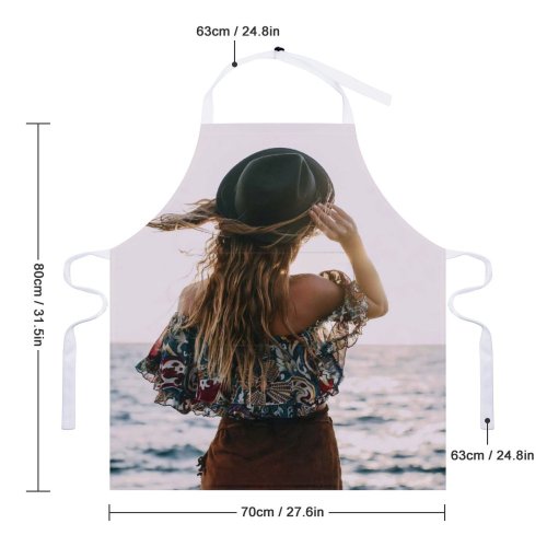 yanfind Custom aprons Admire Anonymous Bare Shoulders Bay Sky Blurred Endless Faceless Female Flying white white-style1 70×80cm