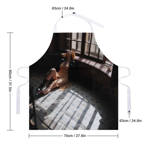 yanfind Custom aprons Aged Anonymous Architecture Banister Damaged Light Fashion Female Flight Stairs Grungy Handrail white white-style1 70×80cm