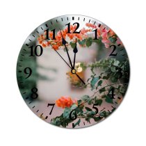 yanfind Fashion PVC Wall Clock Aroma Bloom Blurred Botanic Botany Branch Bush Cultivate Delicate Flora Floral Mute Suitable Kitchen Bedroom Decorate Living Room