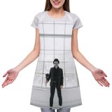 yanfind Custom aprons Art Makeup Attire Roses Contemporary Costume Creepy Dead Face Facial Expression Fashion white white-style1 70×80cm