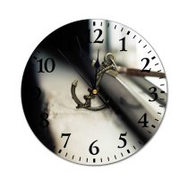 yanfind Fashion PVC Wall Clock Abandoned Abstract Accessory Aged Amulet Anchor Aquatic Breloque Classic Concept Mute Suitable Kitchen Bedroom Decorate Living Room