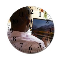 yanfind Fashion PVC Wall Clock Blurred Browsing Busy Casual Check Comfort Concentrate Connection Contemporary Desktop Digital Distance Mute Suitable Kitchen Bedroom Decorate Living Room