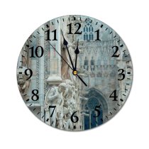 yanfind Fashion PVC Wall Clock Arcade Architecture Attract Basilica Building Cathedral Catholic Church Classic Construction Decoration Mute Suitable Kitchen Bedroom Decorate Living Room
