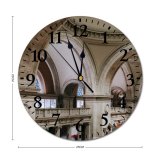 yanfind Fashion PVC Wall Clock Aged Arch Arched Architecture Archway Art Attract Building Ceiling Classic Classy Column Mute Suitable Kitchen Bedroom Decorate Living Room