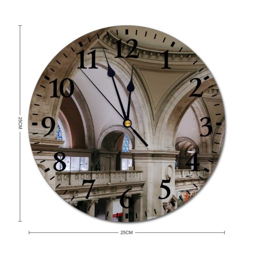 yanfind Fashion PVC Wall Clock Aged Arch Arched Architecture Archway Art Attract Building Ceiling Classic Classy Column Mute Suitable Kitchen Bedroom Decorate Living Room