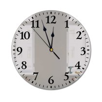 yanfind Fashion PVC Wall Clock Accommodation Apartment Clean Construction Contemporary Space Cozy Daylight Design Drill Dwell Mute Suitable Kitchen Bedroom Decorate Living Room