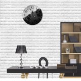 yanfind Fashion PVC Wall Clock Apartment Architecture Balcony Building City Cityscape Clouds Facade Glass Items Shot Mute Suitable Kitchen Bedroom Decorate Living Room