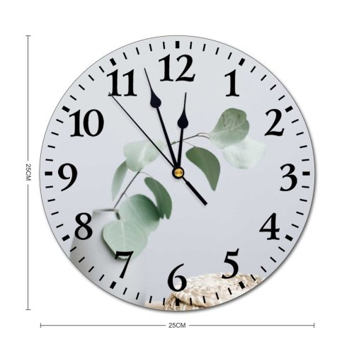yanfind Fashion PVC Wall Clock Arrangement Basket Botanic Botany Branch Bush Ceramic Cozy Decor Decoration Decorative Delicate Mute Suitable Kitchen Bedroom Decorate Living Room