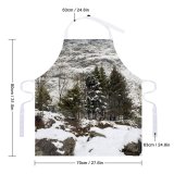 yanfind Custom aprons Snow Himalayas Hills Winter Trees Pine Rocks Landscape Frozen white white-style1 70×80cm
