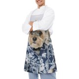 yanfind Custom aprons Adorable Calm Charming Chordate Cloth Concept Contemporary Creative Cute Design Dog Floral white white-style1 70×80cm