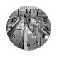yanfind Fashion PVC Wall Clock Architecture Arrive Bw Carriage City Construction Departure Destination Direction Exterior Film Flashlight Mute Suitable Kitchen Bedroom Decorate Living Room