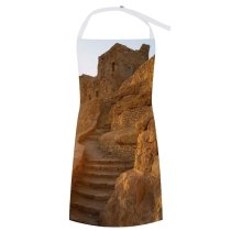 yanfind Custom aprons Mountainous Stair Ladder Construction Architecture Landscape Old Building Ancient Ruin white white-style1 70×80cm