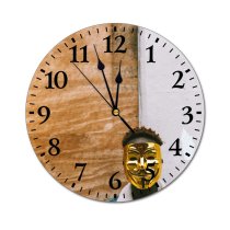 yanfind Fashion PVC Wall Clock Activism Activist Aged Anonymous Appearance Building City Civil Concern Conflict Mute Suitable Kitchen Bedroom Decorate Living Room