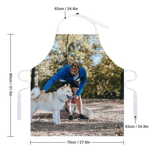 yanfind Custom aprons Adorable Affection Beard Blurred Caress Charming Chordate Cute Dog Enjoy Ethnic white white-style1 70×80cm