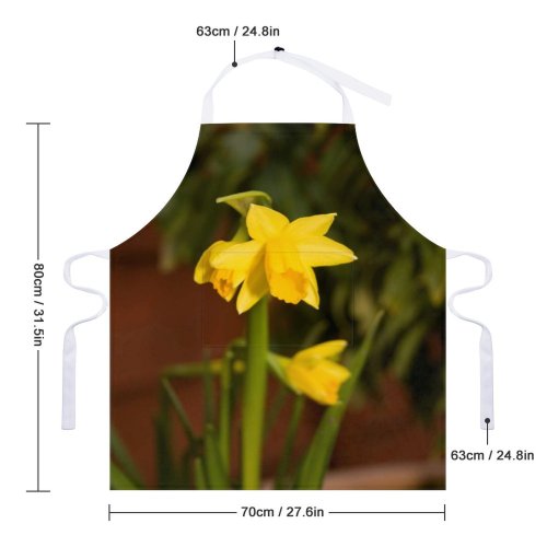 yanfind Custom aprons Flower Plant Daffodil Colour Garden Bloom Lily white white-style1 70×80cm