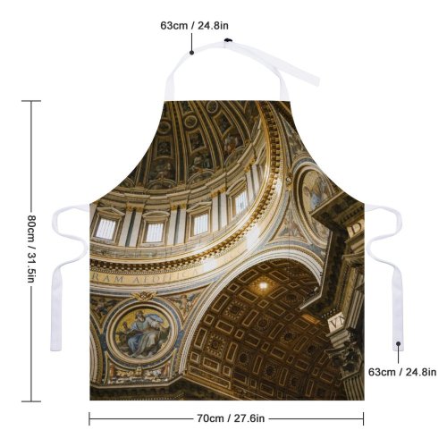 yanfind Custom aprons Architecture Art Artwork Attract Baroque Basilica Cathedral Catholic Ceiling Chapel Church Classic white white-style1 70×80cm