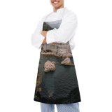yanfind Custom aprons Adriatic Aged Architecture Atmosphere Boat Breathtaking Castle City Cloudy Croatia Dramatic white white-style1 70×80cm