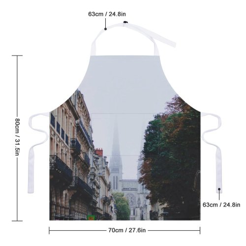 yanfind Custom aprons Accommodation Ancient Apartment Architecture Balcony Barrier Building Cathedral City Condominium Construction District white white-style1 70×80cm