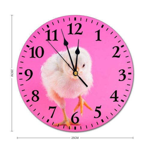 yanfind Fashion PVC Wall Clock Avian Bird Chick Cute Fluffy Little Poultry Mute Suitable Kitchen Bedroom Decorate Living Room