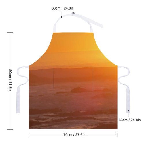 yanfind Custom aprons Ocean Landscape Sunset Sundown Sea Beach Shore white-style1 70×80cm
