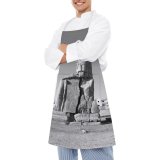yanfind Custom aprons Aged Ancient Archaeology Architecture Art Attract Blurred Bw Civilization Cloudless Colossi Memnon white white-style1 70×80cm