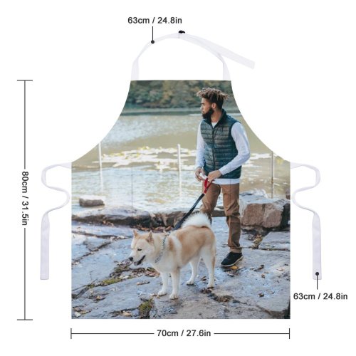 yanfind Custom aprons Affection Akita Inu Friend Blurred Calm Dog Ethnic Time Friendship white white-style1 70×80cm