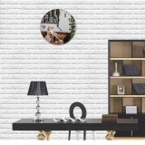 yanfind Fashion PVC Wall Clock Adorable Apartment Home Bonding Calendar Carefree Cheerful Chill Couch Cozy Dog Enjoy Mute Suitable Kitchen Bedroom Decorate Living Room