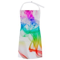 yanfind Custom aprons Multicolor Abstract Aroma Art Curve Dynamic Elegant Flow form Incense Magic white-style1 70×80cm