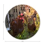 yanfind Fashion PVC Wall Clock Bird Agriculture Farm Grass Chicken Hen Outdoors Rural Duck Feather Poultry Farmyard Mute Suitable Kitchen Bedroom Decorate Living Room