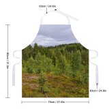 yanfind Custom aprons Norway Norwegian Norge Nordic Drammen Landscape Forest Wood Woodland Forested Scene Scenery white white-style1 70×80cm