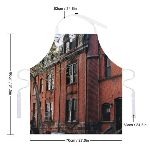yanfind Custom aprons Accommodation Aged Architecture Area Autumn Brick Wall Building Calm Car City Condominium white white-style1 70×80cm