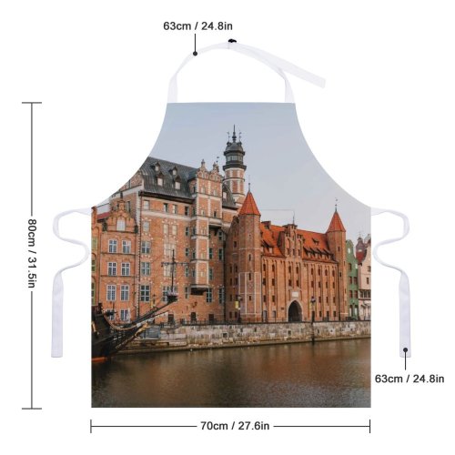yanfind Custom aprons Accommodation Apartment Architecture Attract Authentic Building Canal Channel City Coast Community Complex white white-style1 70×80cm