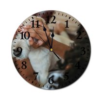 yanfind Fashion PVC Wall Clock Adorable Affection Anonymous Blurred Bonding Charming Chordate Comfort Couch Eyes Mute Suitable Kitchen Bedroom Decorate Living Room