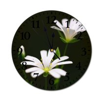 yanfind Fashion PVC Wall Clock Beautiful Beauty Bloom Blooming Botanical Colour Delicate Design Details Field Mute Suitable Kitchen Bedroom Decorate Living Room