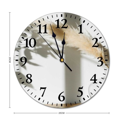 yanfind Fashion PVC Wall Clock Blurred Botanic Botany Branch Bunch Bush Ceramic Decor Decoration Decorative Delicate Design Mute Suitable Kitchen Bedroom Decorate Living Room
