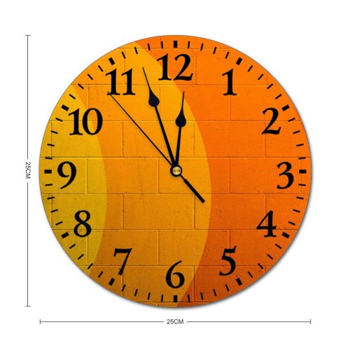 yanfind Fashion PVC Wall Clock Architecture Art Artwork Backdrop Brick Wall Colorful Creative Daylight Decor Dense Design Mute Suitable Kitchen Bedroom Decorate Living Room