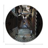 yanfind Fashion PVC Wall Clock Aged Architecture Building Cement City Complex Concrete Construction Daylight District Dry Dwell Mute Suitable Kitchen Bedroom Decorate Living Room